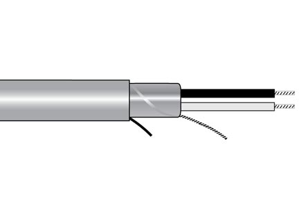 Alpha Wire M4326 SL001 | Manhattan-Electrical-Cables, Audio Video, 2 Conductor, 22 AWG, Aluminum Polyester Foil, PVC Jacket, SR-PVC Insulation, 0.139 Jacket Diameter, 0.02 Jacket Thickness