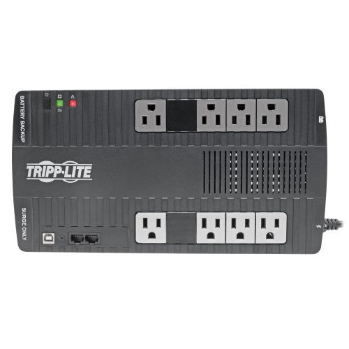 Tripp-Lite AVR550U | 550VA 300W Line-Interactive UPS - 8 NEMA 5-15R Outlets, AVR, 120V, 50/60 Hz, USB, Desktop/Wall Mount