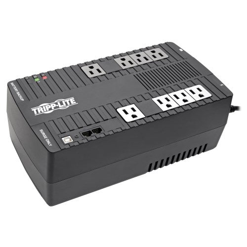 Tripp-Lite AVR650UM | 650VA 325W Line-Interactive UPS - 8 NEMA 5-15R Outlets, AVR, 120V, 50/60 Hz, USB, Desktop/Wall Mount