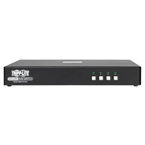 Tripp-Lite B002-DV1AC4 | Secure KVM Switch, DVI to DVI - 4-Port, NIAP PP3.0 Certified, Audio, CAC Support, Single Monitor, TAA