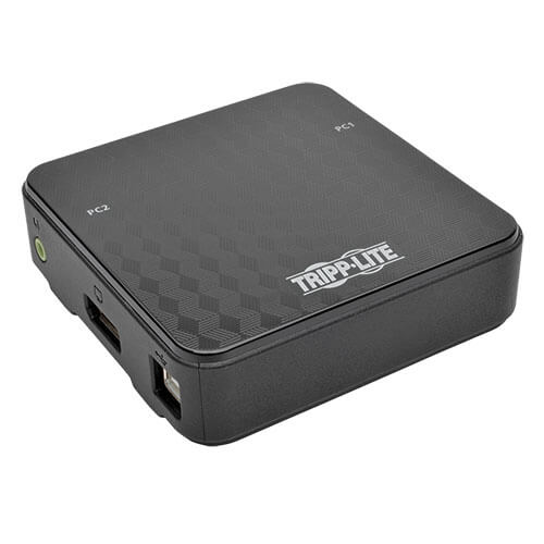 Tripp-Lite B004-DP2UA2-K | 2-Port DisplayPort KVM Switch 4K 60 Hz with Audio, Cables and USB Peripheral Sharing