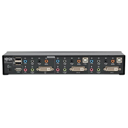 Tripp-Lite B004-DUA2-HR-K | 2-Port DVI Dual-Link / USB KVM Switch with Audio and Cables