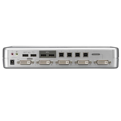 Tripp-Lite B004-DUA4-K-R | 4-Port DVI/USB KVM Switch with Audio and Cables