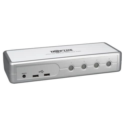 Tripp-Lite B004-DUA4-K-R | 4-Port DVI/USB KVM Switch with Audio and Cables