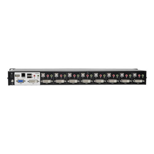 Tripp-Lite B024-DUA8-DL | 8-Port DVI/USB KVM Switch with Audio and USB 2.0 Peripheral Sharing, 1U Rack-Mount, Dual-Link, 2560 x 1600