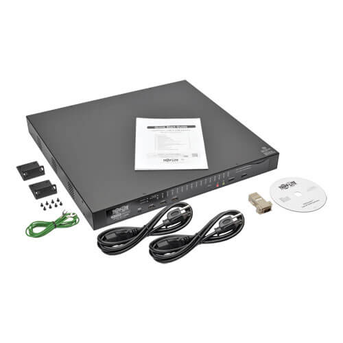 Tripp-Lite B064-032-02-IPG | NetDirector 32-Port Cat5 KVM over IP Switch - Virtual Media, 2 Remote + 1 Local User, 1U Rack-Mount, TAA