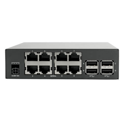 Tripp-Lite B093-008-2E4U | 8-Port Console Server with Dual GbE NIC, 4Gb Flash and 4 USB Ports