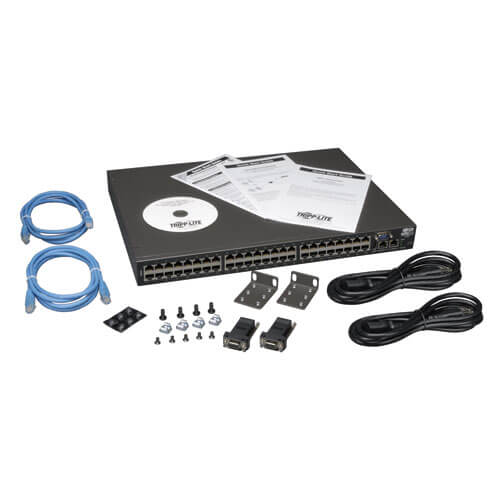 Tripp-Lite B096-048 | 48-Port Console Server with USB - Built-In Modem, Dual GbE NIC, 16 Gb Flash, 1U Rack, TAA
