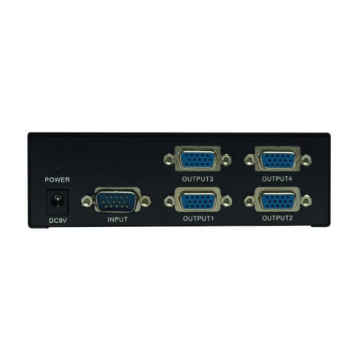 Tripp-Lite B114-004-R | 4-Port VGA/SVGA Video Splitter with Signal Booster, High Resolution Video, 350MHz, (HD15 M/4xF)