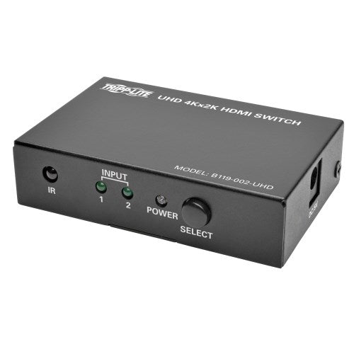 Tripp-Lite B119-002-UHD | 2-Port HDMI Switch with Remote Control - 4K @ 60 Hz, 4:4:4, HDR, 3D, HDCP 2.2, EDID