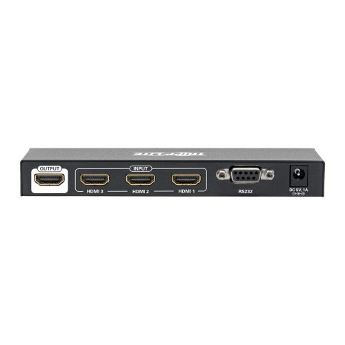 Tripp-Lite B119-003-UHD | 3-Port HDMI Switch with Remote Control - 4K @ 60 Hz (HDMI F/3xF), 3D, HDCP 2.2, EDID