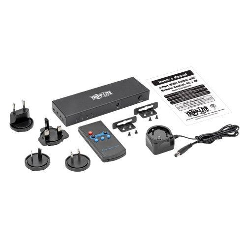 Tripp-Lite B119-003-UHD | 3-Port HDMI Switch with Remote Control - 4K @ 60 Hz (HDMI F/3xF), 3D, HDCP 2.2, EDID