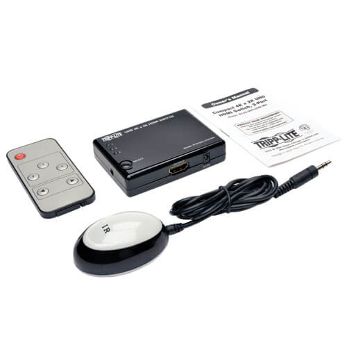 Tripp-Lite B119-003-UHD-MN | 3-Port HDMI Mini Switch with Remote Control - 4K (HDMI F/3xF), 3D, HDCP 1.4, EDID