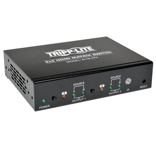 Tripp-Lite B119-2X2 | 2x2 HDMI Matrix Switch with Remote Control - 1080p @ 60 Hz (HDMI 2xF/2xF), TAA