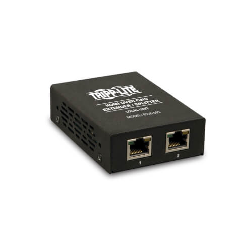 Tripp-Lite B126-002 | 2-Port HDMI over Cat5/6 Extender/Splitter, Box-Style Transmitter for Video/Audio, Up to 150 ft. (45 m), TAA