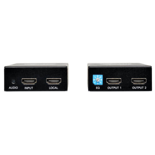 Tripp-Lite B126-2A1 | 1 x 2 HDMI over Cat5/6 Extender Kit, Box-Style Transmitter/Receiver for Video/Audio, Up to 150 ft. (45 m), TAA