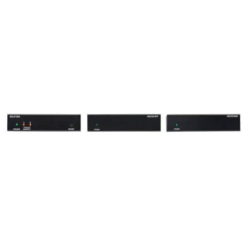 Tripp-Lite B127-002-2H2 | 2-Port HDMI over Cat6 Splitter/Extender Kit, Transmitter/Dual Receivers, 4K 60 Hz, PoC, HDR, 125 ft., TAA