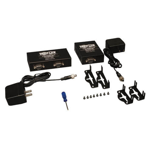 Tripp-Lite B130-101-2 | VGA over Cat5/6 Extender Kit, Box-Style Transmitter/Receiver for Video, Up to 1000 ft. (305 m), TAA