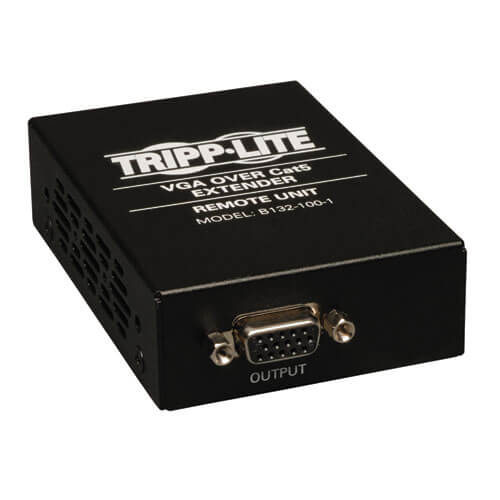 Tripp-Lite B132-100-1 | VGA over Cat5/6 Extender, Box-Style Receiver for Video, Up to 1000 ft. (305 m), TAA