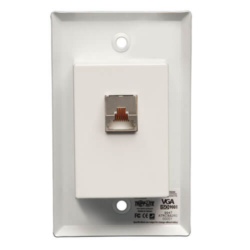 Tripp-Lite B132-100-WP-1 | VGA over Cat5/Cat6 Extender, Wallplate Receiver, 1920x1440 at 60Hz, Up to 1000-ft., TAA