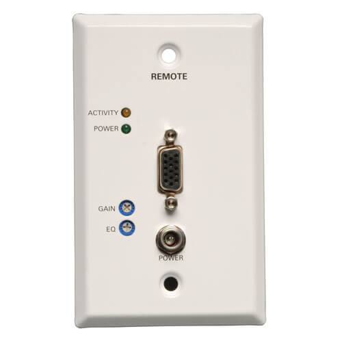 Tripp-Lite B132-100-WP-1 | VGA over Cat5/Cat6 Extender, Wallplate Receiver, 1920x1440 at 60Hz, Up to 1000-ft., TAA