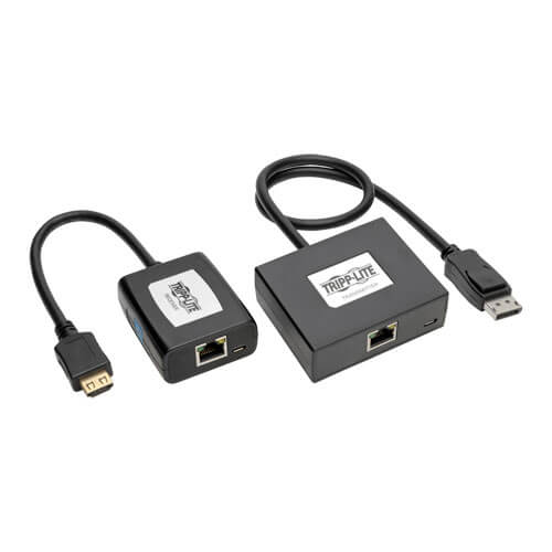 Tripp-Lite B150-1A1-HDMI | DisplayPort to HDMI over Cat5/6 Active Extender Kit, Pigtail Transmitter/Receiver for Video/Audio, 150 ft. (45 m), TAA