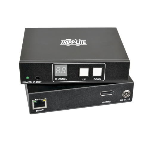 Tripp-Lite B160-101-DPSI | DisplayPort over IP Transmitter/Receiver/Extender Kit, RS-232 Serial and IR Control, 1080p 60 Hz, 328 ft. (100 m), TAA
