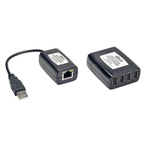 Tripp-Lite B203-104-PNP | 4-Port Plug-and-Play USB 2.0 over Cat5/Cat6 Extender Kit, Transmitter & Receiver, USB up to 164.04 ft. (50M), TAA