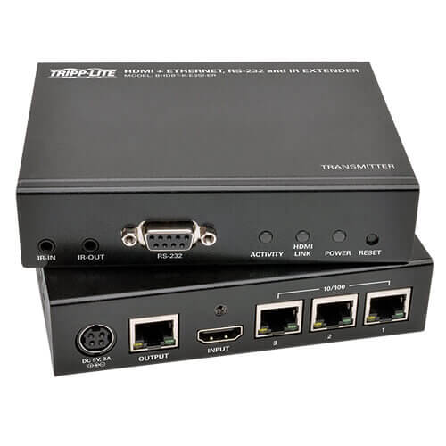 Tripp-Lite BHDBT-K-E3SI-ER | HDBaseT HDMI over Cat5e/6/6a Extender Kit with Ethernet, Serial and IR Control, 1080p, Up to 500 ft. (152 m), TAA