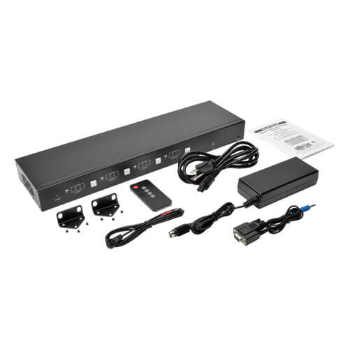 Tripp-Lite BHDBT-T-SI-4X4 | HDBaseT HDMI over Cat5e/6/6a 4x4 Extender Matrix Transmitter, Serial and IR, 4K x 2K 30 Hz UHD / 1080p 60 Hz, 4 Input, 4 Output, TAA