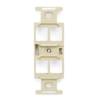Leviton 41087-QGP | QuickPort Duplex Type 106 Insert, 4-Port, Grey