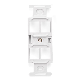 Leviton 41087-QWP | QuickPort Duplex Type 106 Insert, 4-Port, White