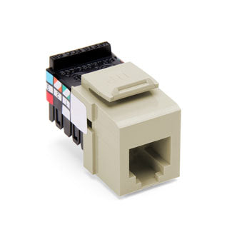 Leviton 41106-RI6 | Voice Grade QuickPort Connector, 6P6C, Ivory