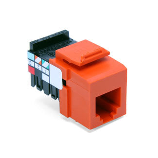 Leviton 41106-RT6 | Voice Grade QuickPort Connector, 6P6C, Light Almond
