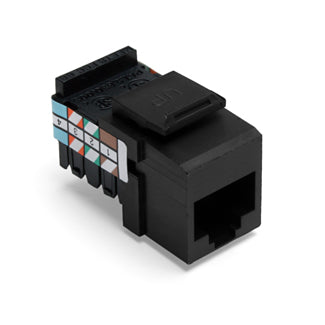 Leviton 41108-RE8 | Voice Grade QuickPort Connector, 8P8C, Black