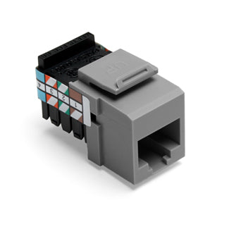 Leviton 41108-RG8 | Voice Grade QuickPort Connector, 8P8C, Grey