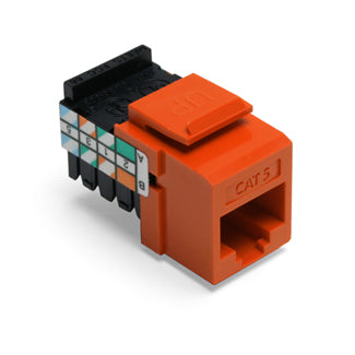 Leviton 41108-RO5 | Cat 5 QuickPort Jack, Orange