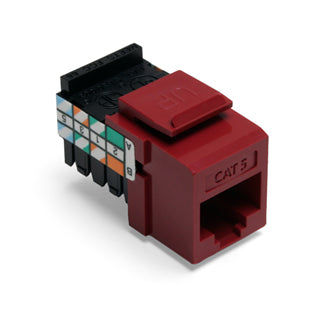 Leviton 41108-RR5 | Cat 5 QuickPort Connector, Red