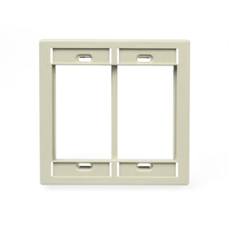 Leviton 41290-DMT | Dual-Gang MOS Wallplate, Light Almond