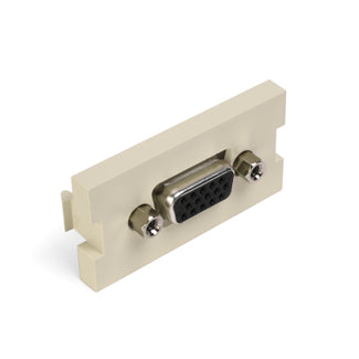Leviton Manufacturing Co 41293-HDT | VGA HD15 Video Feedthrough MOS Module, Light Almond