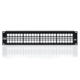 Leviton 4S255-S48 | Shielded QuickPort Patch Panel, 48-port, 2RU, Cable management bar included