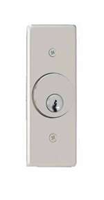 Camden Door Controls CM-2200 | Key Switch, Stainless Steel Narrow Faceplate, Flush Mount, SPST Momentary, N/O