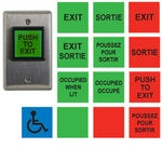 Camden Door Controls CM-30C | Universal Multi Label Switches, 14 English and French Insert Labels