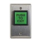 Camden Door Controls CM-30E-DP | Square Illuminated Push/Exit Switch, PUSH TO EXIT, DPDT switch