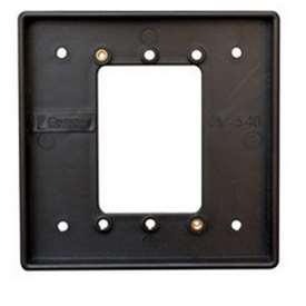 Camden Door Controls CM-540B | Double Gang Square Mounting Surface Box, Shallow Depth