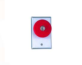 Camden Door Controls CM-6040 | Locking Red Push Button, Push to Lock, Key to Release, Normally-Closed, Maintained
