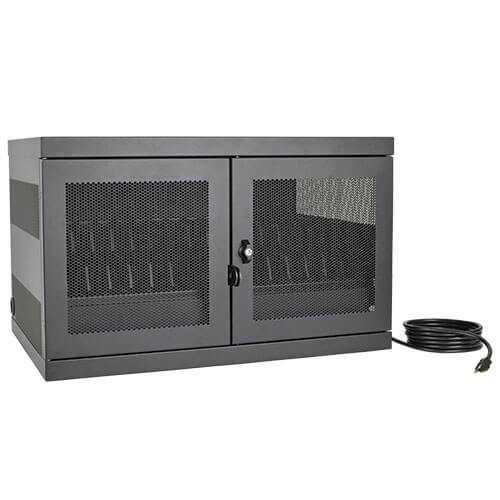Tripp-Lite CSC16AC | Multi-Device Charging Station, 16 AC Outlets, Chromebooks and Laptops, Wall-Mount and Cart Options, Black