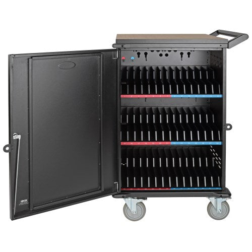Tripp-Lite CSC45AC | 45-Device AC Mobile Charging Cart - Laptops and Chromebooks, 120V, NEMA 5-15P, 10 ft. (3.05 m) Cord, Black