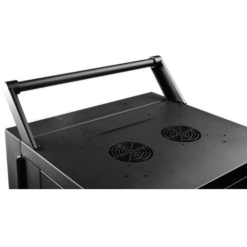 Tripp-Lite CSHANDLEKIT | Mobile Cart Conversion Kit with Handle, Casters and Power Cord Manager for Tablet/Chromebook Charging Stations