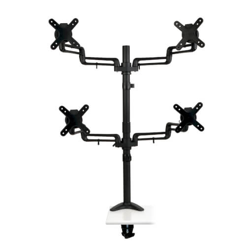 Tripp-Lite DDR1327SQFC | Quad Full Motion Flex Arm Desk Clamp for 13" to 27" Monitors